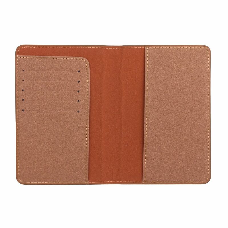 Portatarjetas multifuncional esmerilado de cuero de PU para pasaporte de viaje, portatarjetas de identificación, 6 colores, nuevo