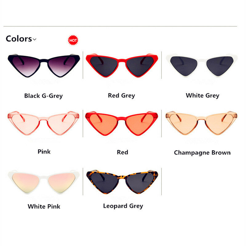2019 Fashion Sunglasses Women Vintage Cat Eye Eyewear Retro Women's Glasses UV Protection Sun Glasses Ladies Cateye Eyeglass
