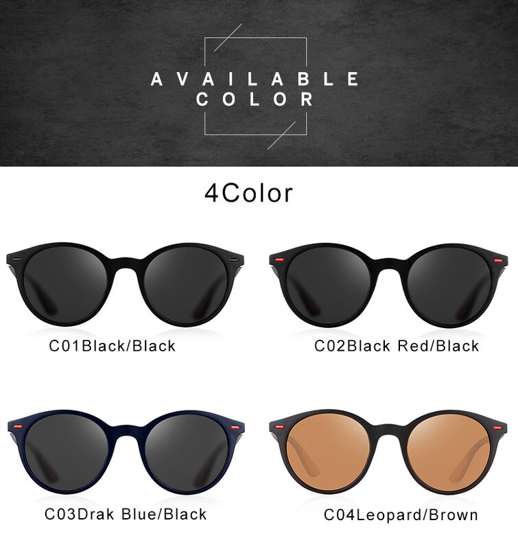 ZXWLYXGX-Gafas De Sol polarizadas con remaches, diseño clásico Retro, TR90, diseño más ligero, Marco ovalado, UV400