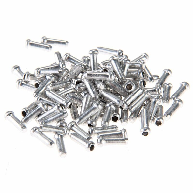 Good deal 100x Bicycle Bike Shifter Brake Cable Tips Caps End Crimp Silver