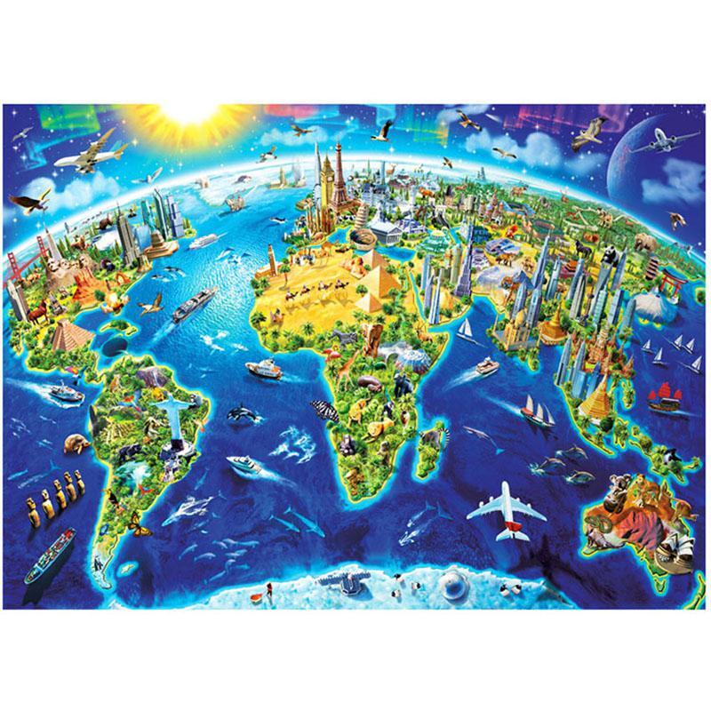 Rctown 1000 Stuks Puzzels Educatief Speelgoed Landschap Ruimte Sterren Educatief Puzzel Speelgoed Voor Kinderen/Volwassenen Verjaardagscadeau