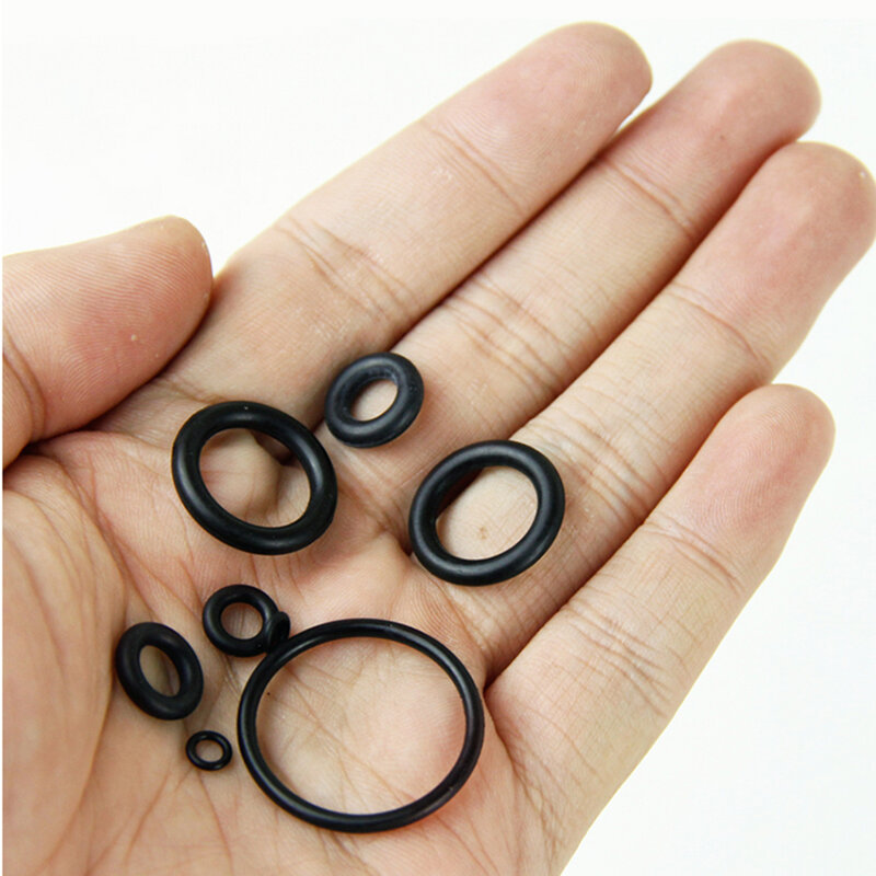 225 unids/lote o-ring caja de reparación o-ring conjunto de anillo de goma negro resistencia al aceite resistencia al desgaste y buena elasticidad caucho negro