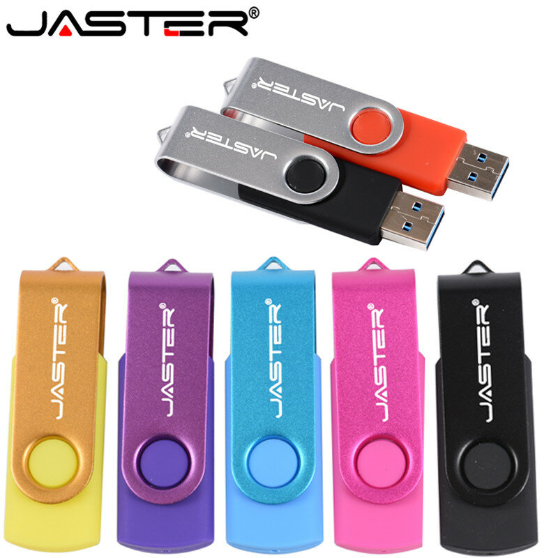 JASTER-hermoso pendrive portátil USB 2,0, Memoria giratoria de 4GB, 8GB, 16GB, 32GB, 64GB