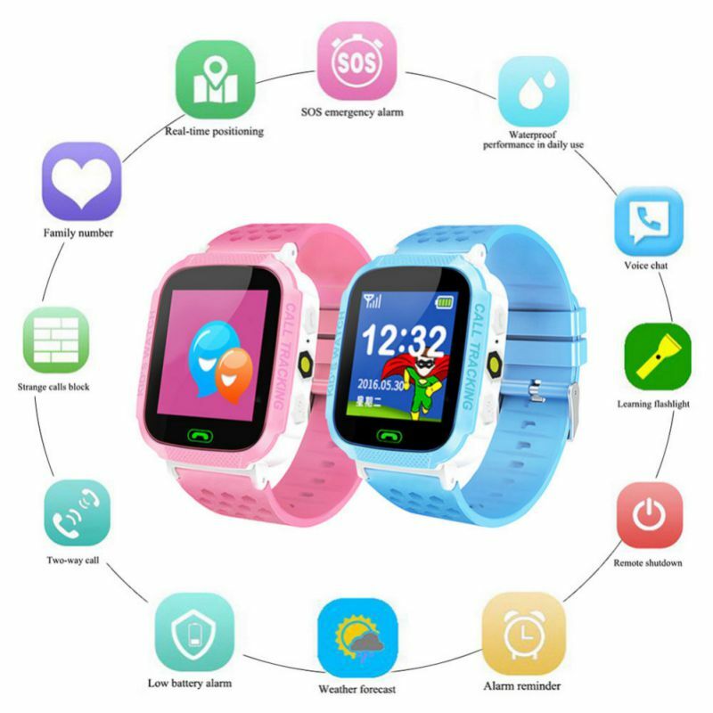 C6 Children's Fashion Smart Phone Watch Positioning Two-Way Call One-Button SOS Remote Maintenance Children's Watch