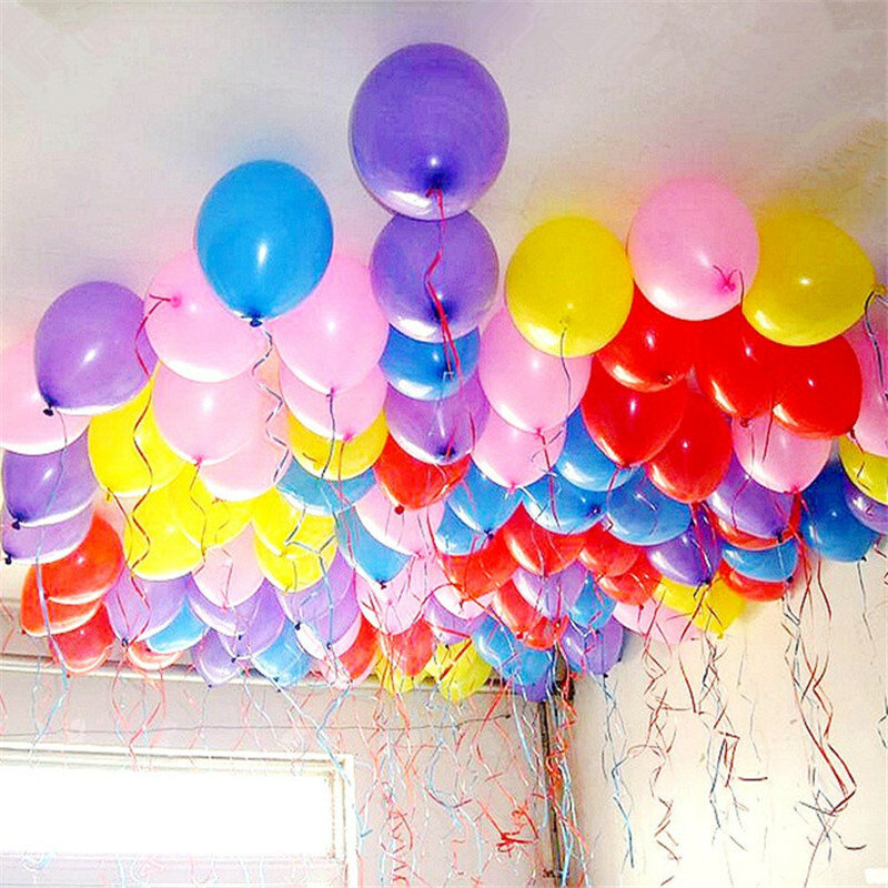 Ballons gonflables, 100 pièces, points à colle, Double face, multi-usage, boules à Air en gomme, jouets décoratifs pour fête d'anniversaire et de mariage