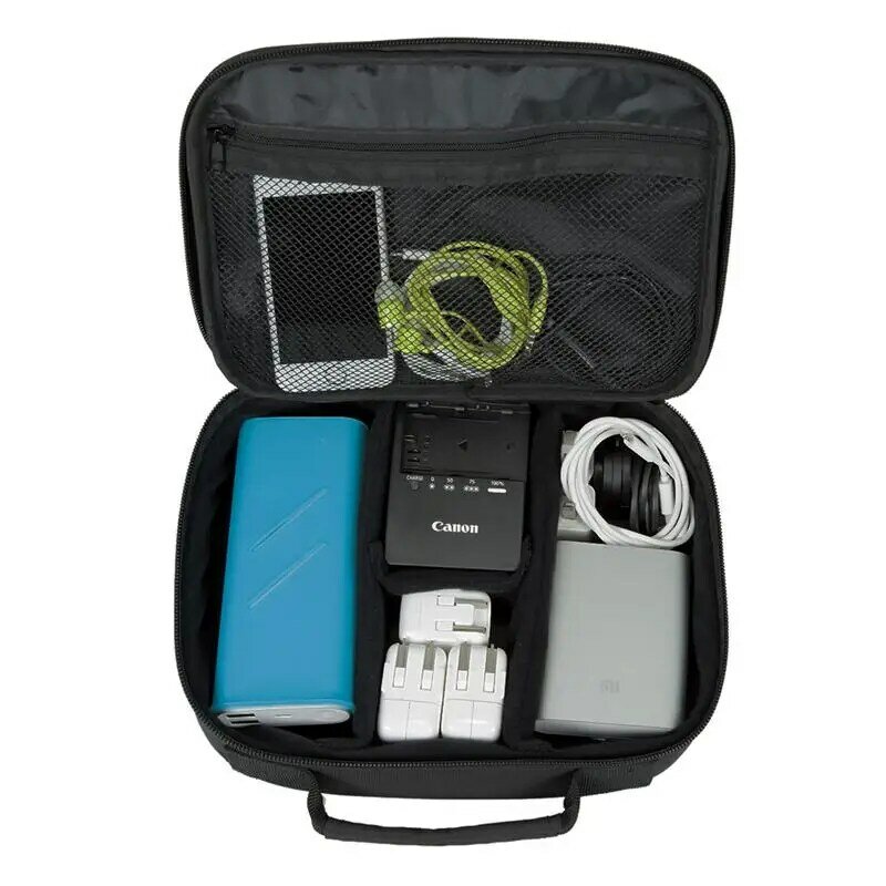 BAGSMART-Bolsa de accesorios electrónicos de viaje para hombre, estuche organizador de nailon impermeable para auriculares, unidad Flash Usb, Banco de energía