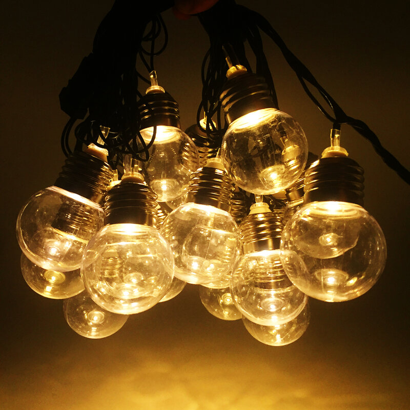 20 Led-lampen Vakantie Globe String Light Clear Vintage Retor Gloeilampen Eu Us Plug 6M String Lights Home Gordijn garland Wedding Decor