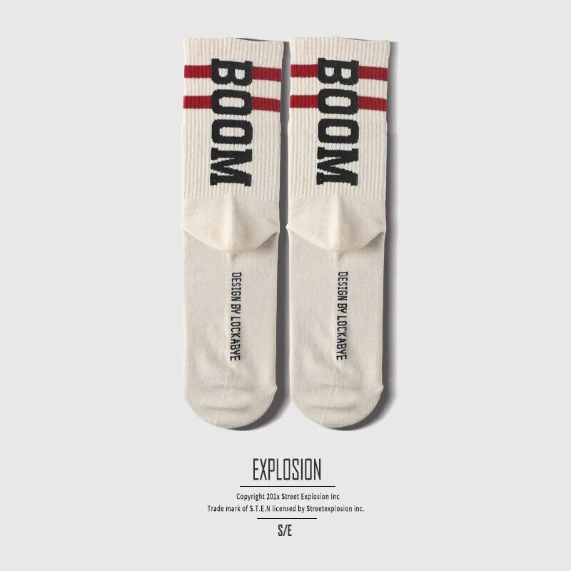 Hot Tide Brand Cool Tube Socks European And American Street Hip-Hop Skateboard Socks Personality Sports Cotton Socks