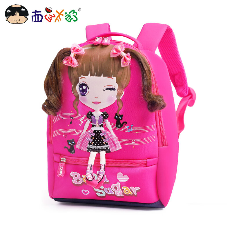 Melonboy mochilas escolares infantis, mochilas para meninas de anime para jardim de infância, 4 a 6 anos, 3 cores
