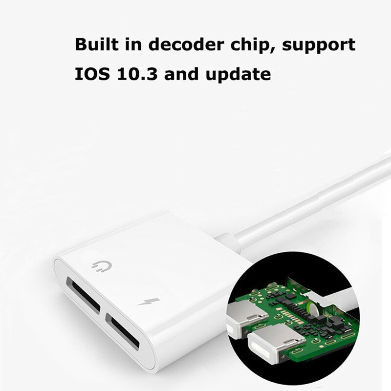Adaptor Pengisi Daya Audio untuk iPhone 13 12 Pro X Xs Xsmax XR 7 8 Plus iPad Aux Jack untuk Lightning 3.5Mm Ke Headphone Splitter Ios