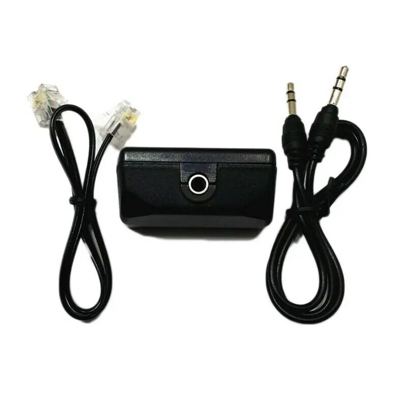 Adapter do nagrywania dyktafonu z kablem Audio 3.5mm linia telefoniczna Adapter telefoniczny do dyktafonu cyfrowego