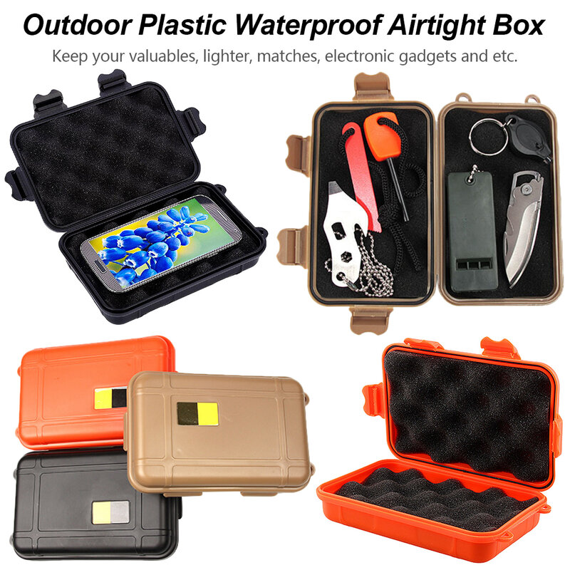 1pcs Outdoor Nylon Waterdicht Luchtdichte Survival Case Container Storage Carry Box