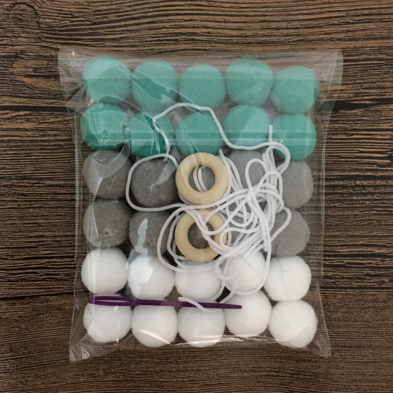 Декоративные шары для детской комнаты, 30 шт., шарик из шерстяного войлока дюйма, 2 см