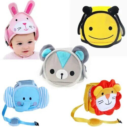 Home casco di sicurezza per bambini protezione della testa bambino animale carino bambini regolabile morbido copricapo tappi anticollisione 1-6T