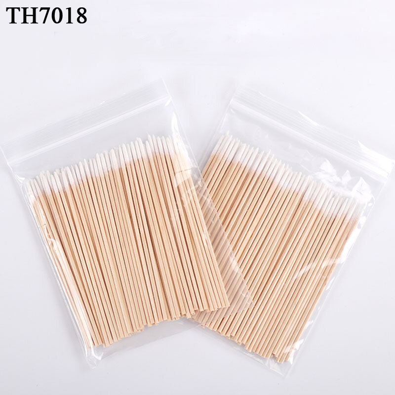 1000Pcs Best Disposable High Quality Mini Wood Cotton Swab Cosmetics For Tattoo Microblading Eyebrows Cosmetic Wipe Tools Kit