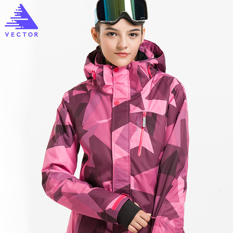 Женская лыжная куртка, уличная спортивная теплая ветрозащитная Водонепроницаемая быстросохнущая дышащая зимняя женская куртка для сноубо...