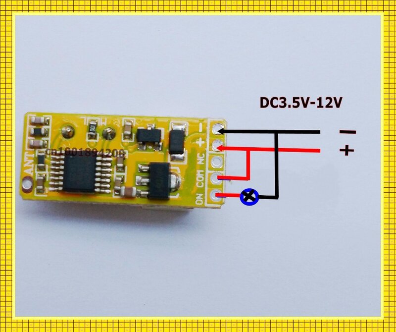 Mini transmissor dc 3v 3.6v 3.7v 5v 6v 7.4v 9v 12v, interruptor sem fio com relé controlador remoto de potência led para lâmpada controle remoto