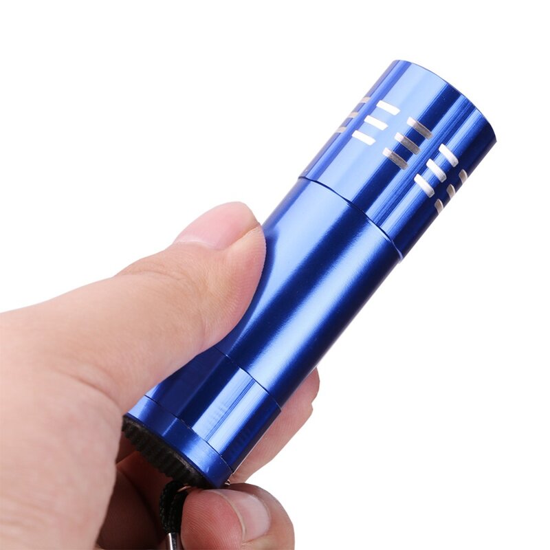 미니 3 모드 9 led 손전등 화이트 Led 램프, 휴대용 작은 포켓 손전등 토치 펜 라이트 하이킹 캠핑 사용 3 * AAA 배터리