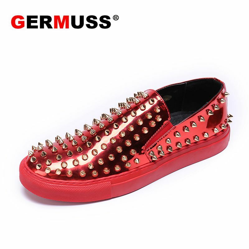 Wholesale Dropshipping Luxury Brand loafers Red bottom sneakers spiked men shoes Top Quality Leather Casual designer trainers