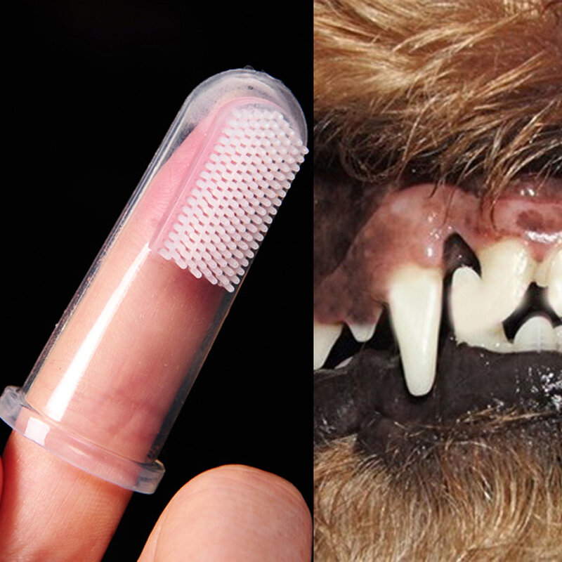 2021top точильный камень декор супер мягкая надеваемая на палец зубная щетка для домашних животных Тедди собака кисточки неприятный запах изо ...