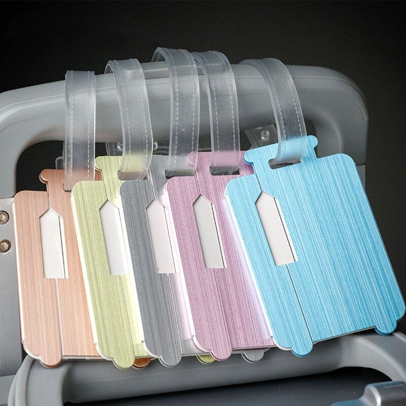 Cute Luggage Tag Aluminum Alloy  Travel Suitcase Name Address ID Label Address Holder Boarding travel accessories 1PC