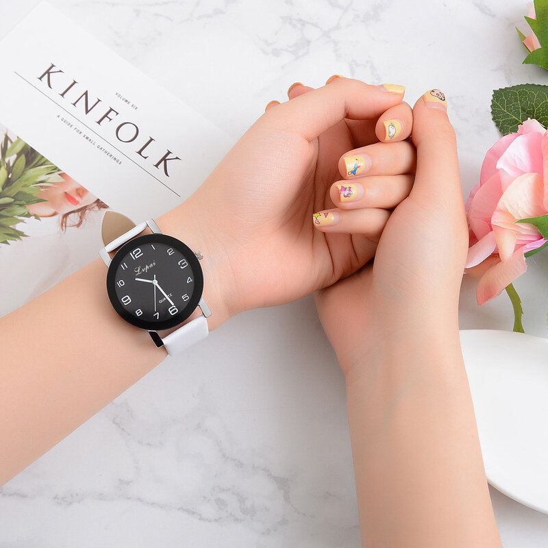 Relojes sencillos de lujo para mujer, reloj de pulsera de cuarzo automático, regalos * A