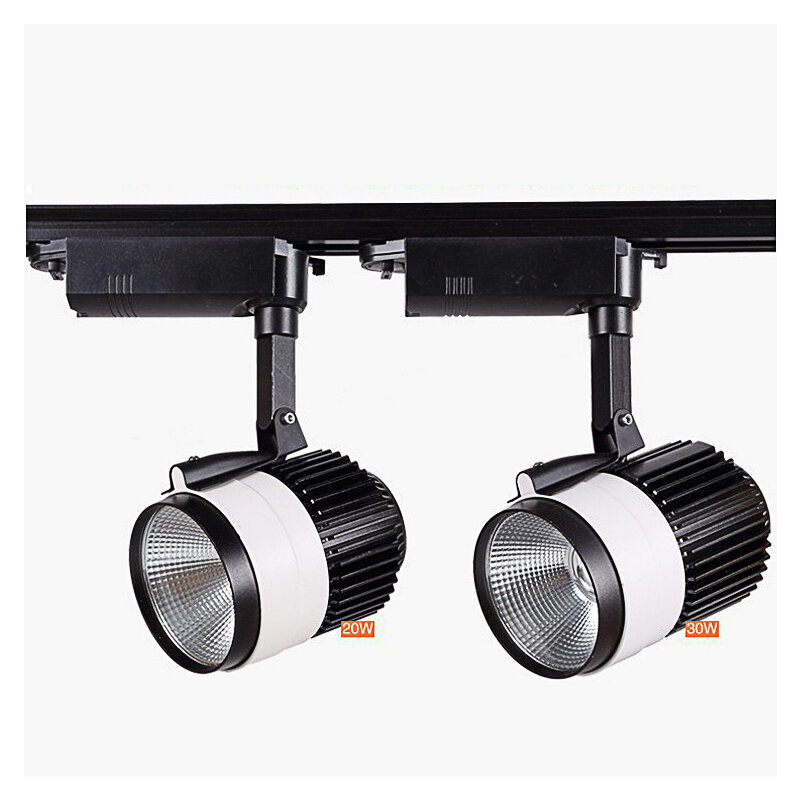 Новый светодиодный Трековый светильник с COB матрицей, 20 Вт, 30 Вт, Трековый светильник, точечные светильники, потолочные светильники для мага...