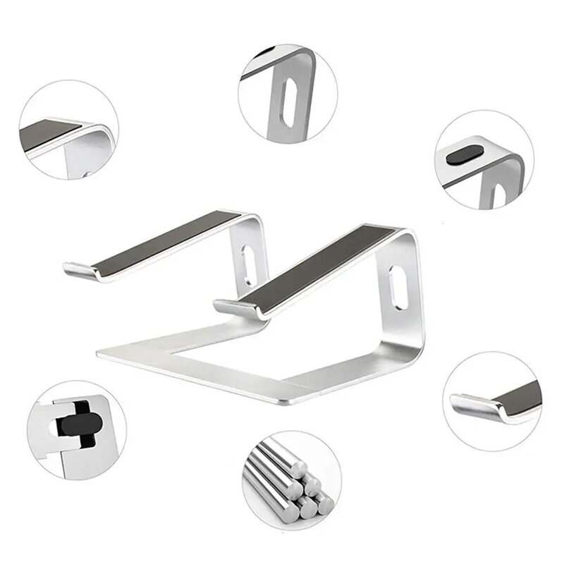 Suporte de alumínio portátil do suporte do portátil elevador ergonômico metal riser para 10-17 Polegada mac macbook pro ar apple notebook pc