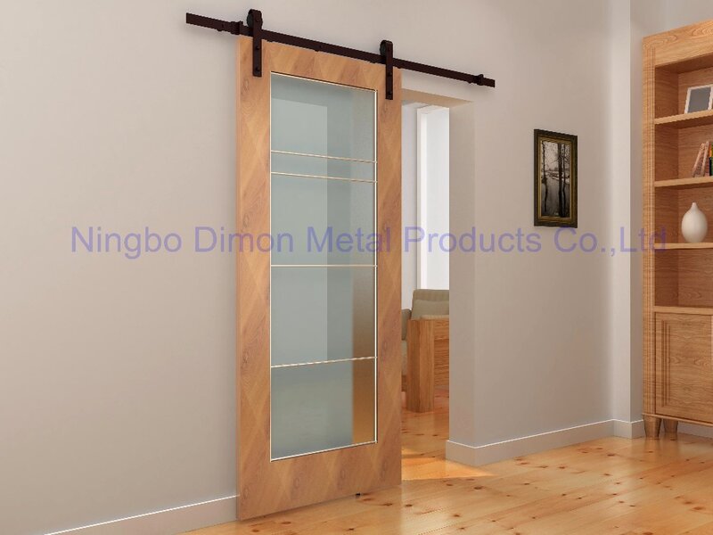Rueda colgante negra Dimon para puerta de Granero, herrajes de madera de estilo americano, bonitos y baratos, DM-SDU, 7201