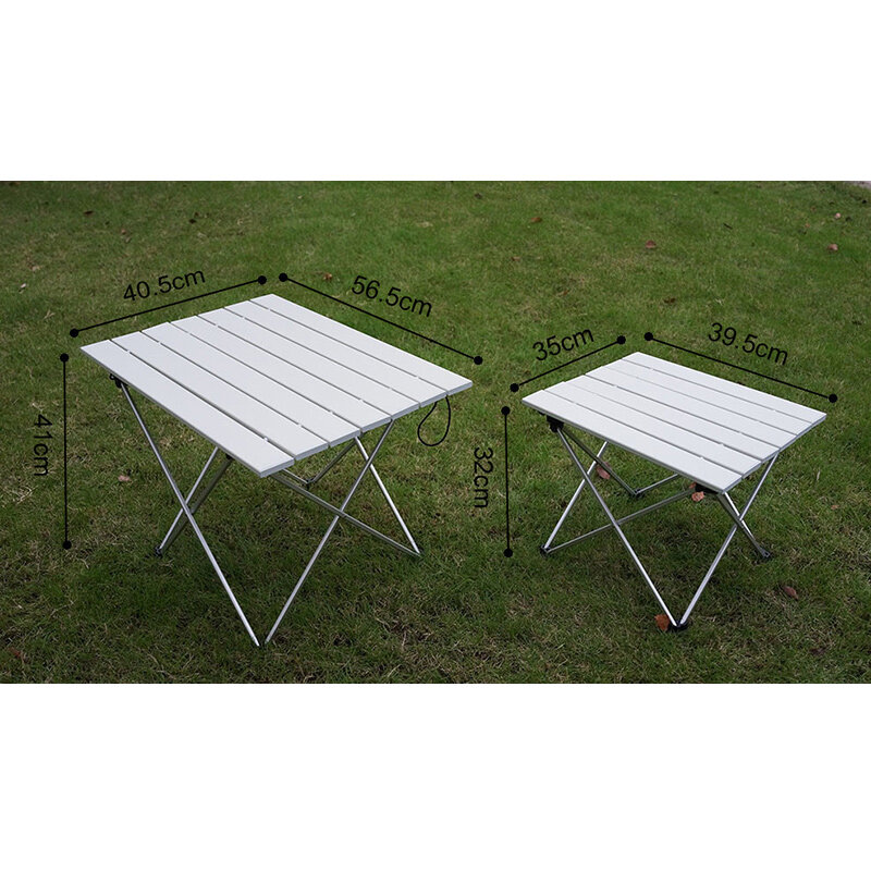 Mesa plegable portátil de aluminio para exteriores, mesa plegable para acampar, barbacoa, pícnic, Color caramelo, talla S L
