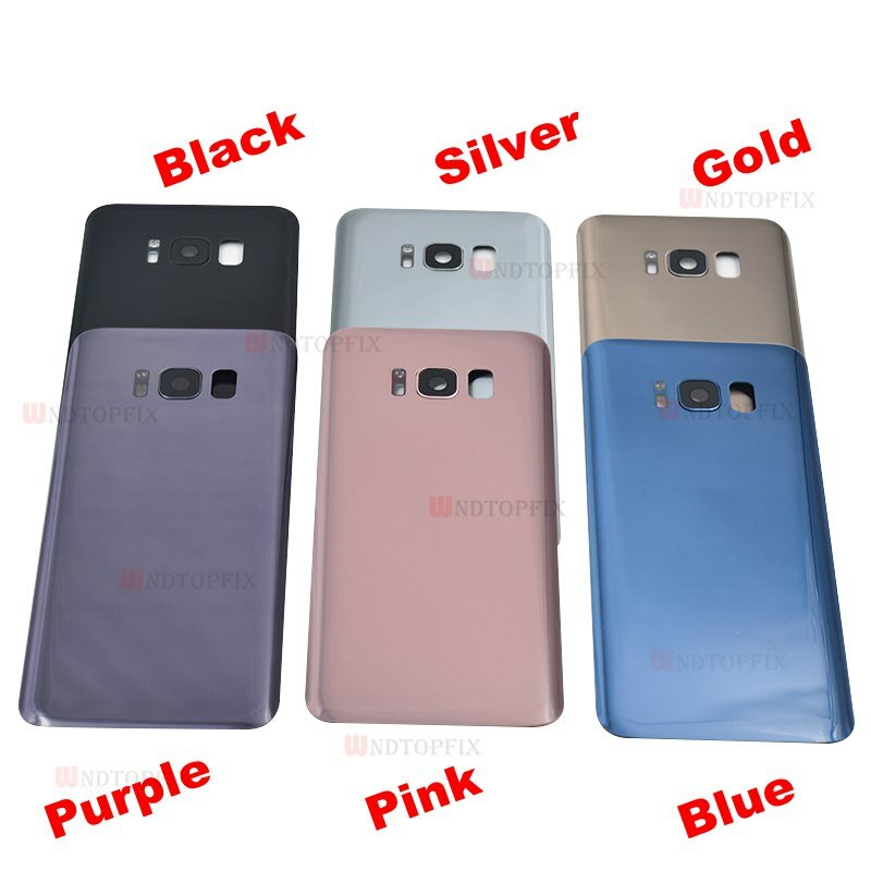 Do Samsung Galaxy S8 G950F S8 Plus G955F tylna pokrywa baterii drzwi tylna szklana obudowa Case do Samsung S8 pokrywa baterii z obiektywem