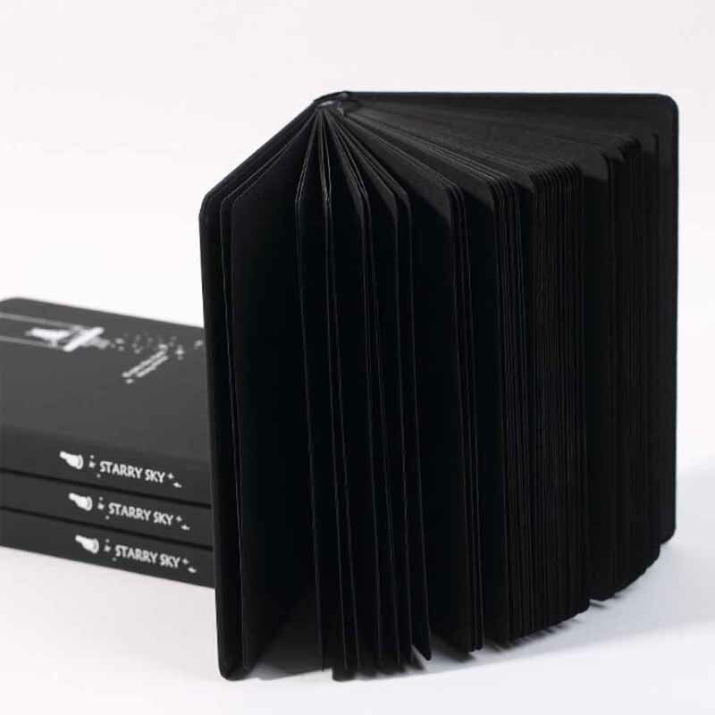 1pcシンプルなワンスター学生ノートブッククリエイティブ文具黒カードノートブック空白グラフィテメモ帳スクール & オフィス用品