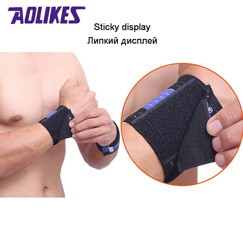 AOLIKES – bracelet élastique pour hommes et femmes, 1 pièce, bande de poignet pour la main, enveloppe le bracelet de fitness, support de gymnastique