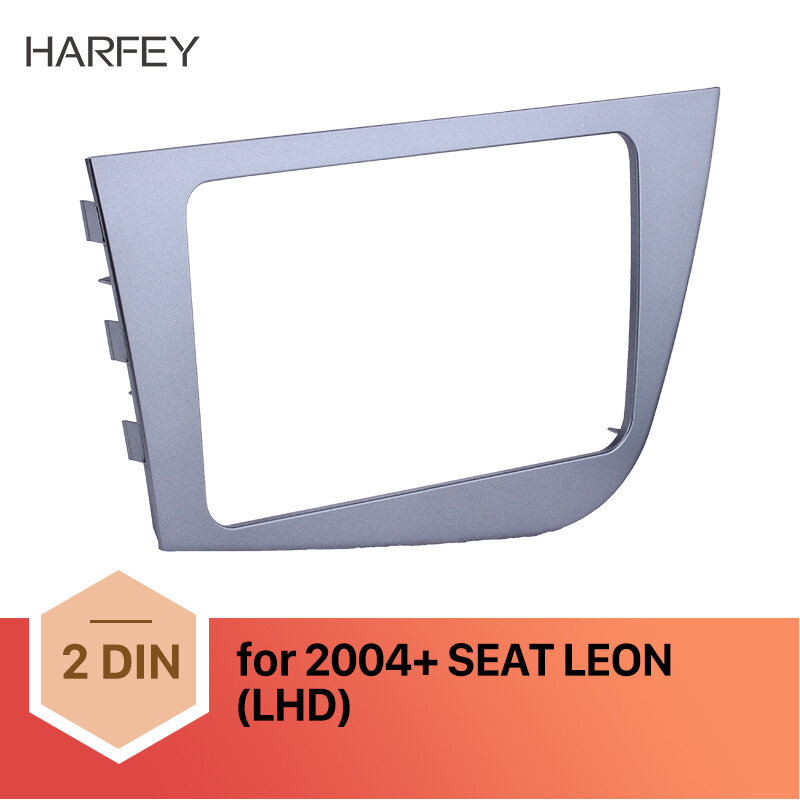 Harfey Fascia Rádio Do Carro Placa Quadro Painel Para 2005 2006-2011 Seat Leon Mão Esquerda Dirigindo um Carro Multimedia player GPS de Navegação
