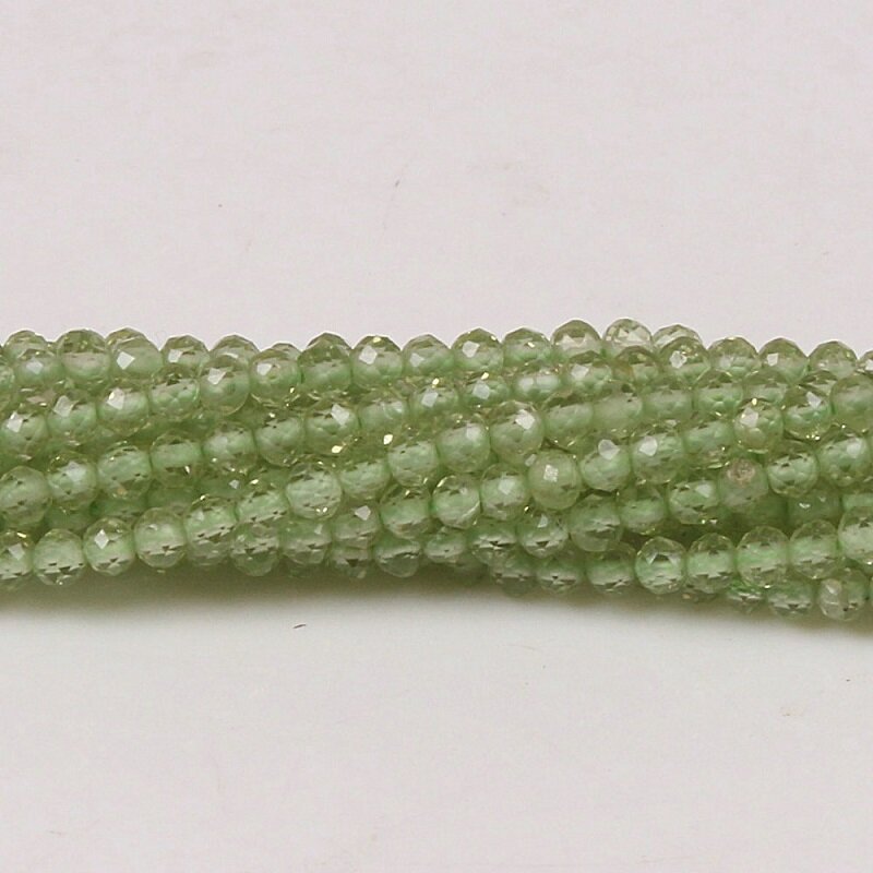 천연 페리도트 보석면 처리된 2mm 3mm 4mm 둥근 녹색 느슨한 구슬 액세서리 목걸이 팔찌 귀걸이, DIY 쥬얼리 제작