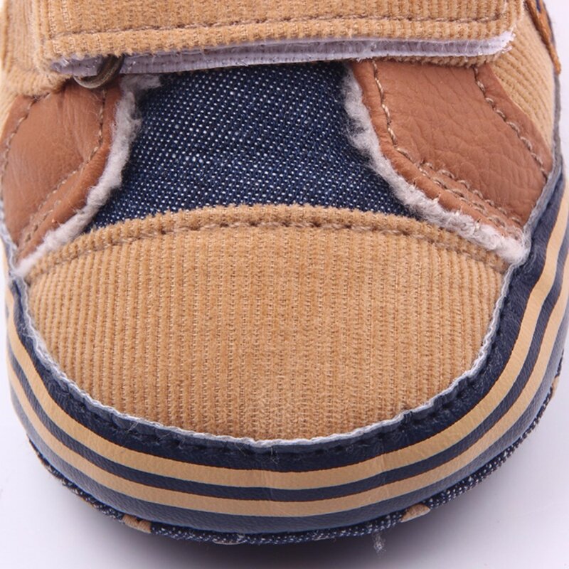 2019 novo outono inverno lona costura sapatos de bebê do plutônio primeiro walker da criança sapatos