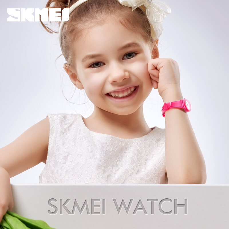 SKMEI-Reloj de pulsera deportivo para niños, pulsera de cuarzo a prueba de agua hasta 50M, informal