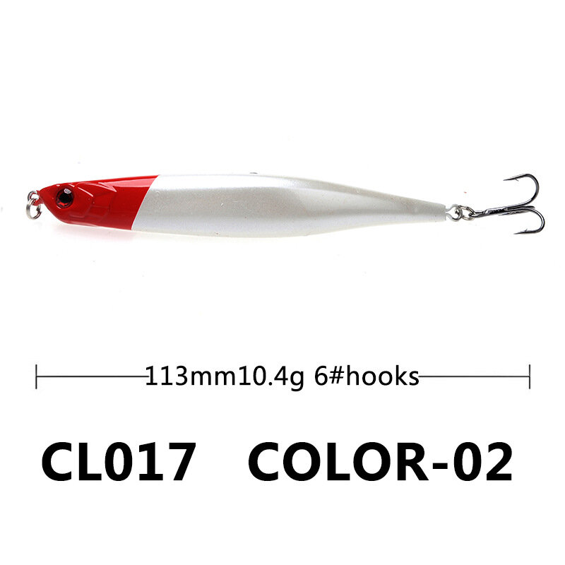 로드 아시아 플라스틱 미끼 113 mm 10.4g, 하드 베이트 연필, 롱샷 낚시 미끼, 낚시 태클, 1 개/묶음