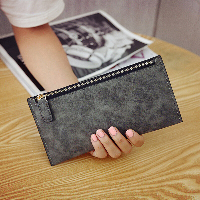 AUTEUIL パリの女性の財布レディース財布ロングマネーバッグシンプルなスタイルコイン財布革薄型財布女性カードホルダー固体