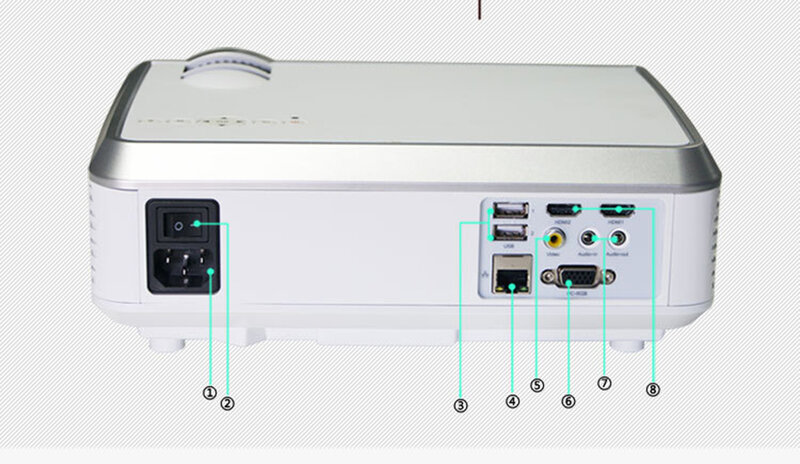 Poner Saund LED 33-02 الوسائط المتعددة المحمولة LCD جهاز عرض (بروجكتور) ليد المسرح المنزلي الأسرة العارض دعم 1080P مع USB HDMI VGA