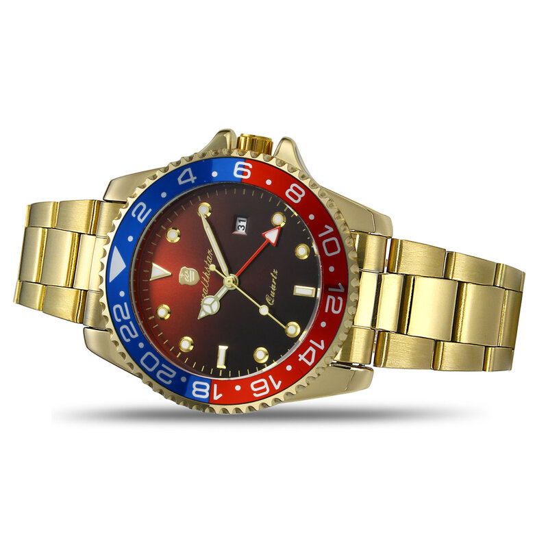 44mm relógios masculinos wealthstar marca men papéis relógios de moda quartzo data automática apenas para homem master business relógios casuais