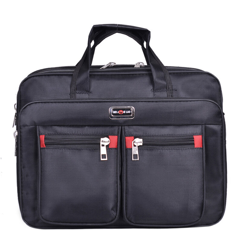 Business Computer Handtaschen Tragbare Zipper 15,6 Zoll Laptop Schulter Tasche Schwarz Männer Büro Aktentasche Bolsa Masculina Maleta Sac