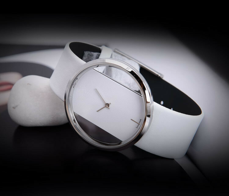 Reloj de cuarzo de cuero de marca de lujo para hombre y mujer, reloj de pulsera, femenino
