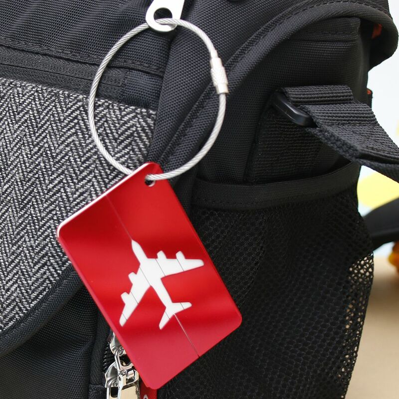 กระเป๋าและกระเป๋า Accessorles น่ารักน่ารักยาง Funky เครื่องบิน Travel ป้ายกระเป๋าเดินทางสายรัดกระเป๋าเดิ...