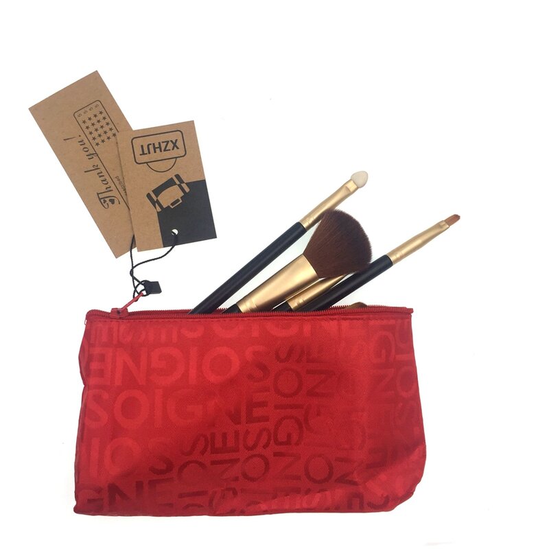 Bolsa de cosméticos portátil para mujer, neceser de viaje con cremallera y letras, estuche de maquillaje, organizador de aseo, soporte de lavado