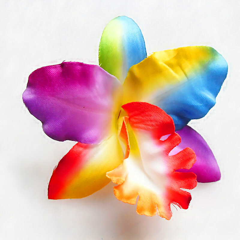 1PC Baru Palsu Wanita Rambut Klip Sand Beach Fashion Butterfly Orchid Gift Chic 18 Warna Buatan Tangan Panas Bunga