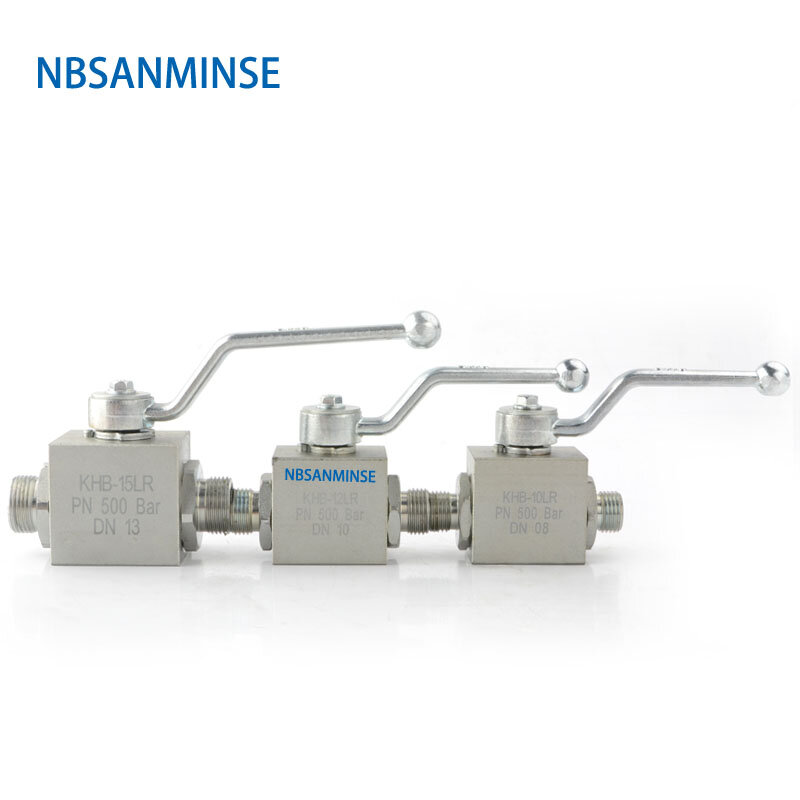 NBSANMINSE hydrauliczny zawór kulowy KHB 06 ~ 20 LR SR normalna temperatura wysokociśnieniowy zawór ze stali węglowej 31.5Mpa 315 Bar