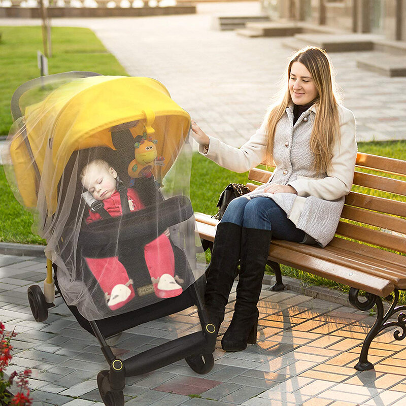 Mosquitera Universal para cochecito de bebé, asiento de coche, protección contra insectos, malla segura para recién nacido