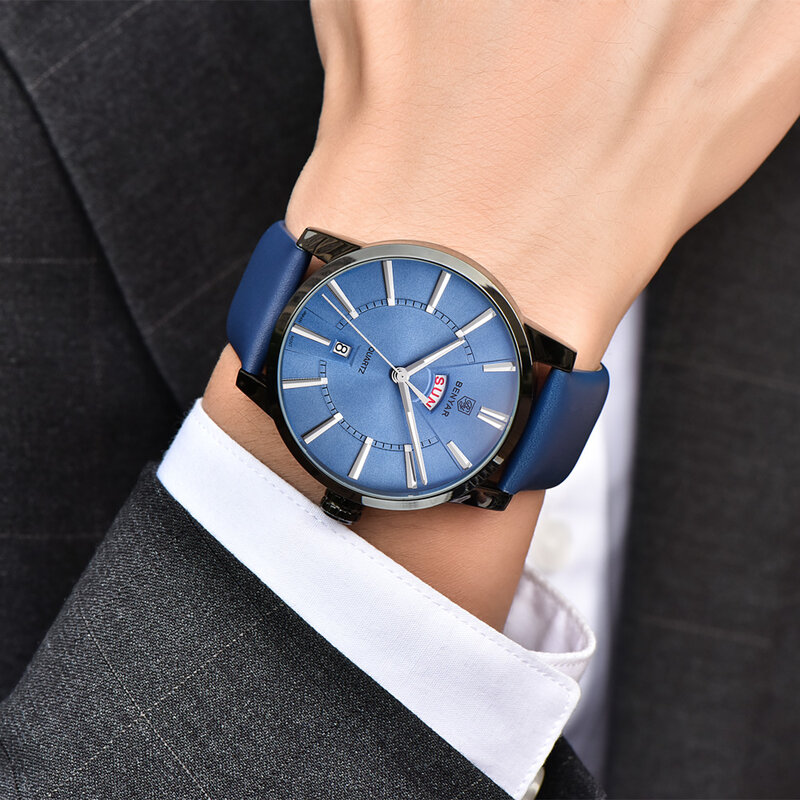 Reloj analógico de cuarzo para hombre, cronógrafo Masculino, resistente al agua, con calendario, marca superior de lujo
