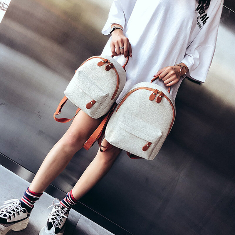 Mochilas de moda para mujer, mochila de dos tamaños, mochilas de pana para mujer, mochilas informales de alta calidad, bolsas escolares de viaje sólidas